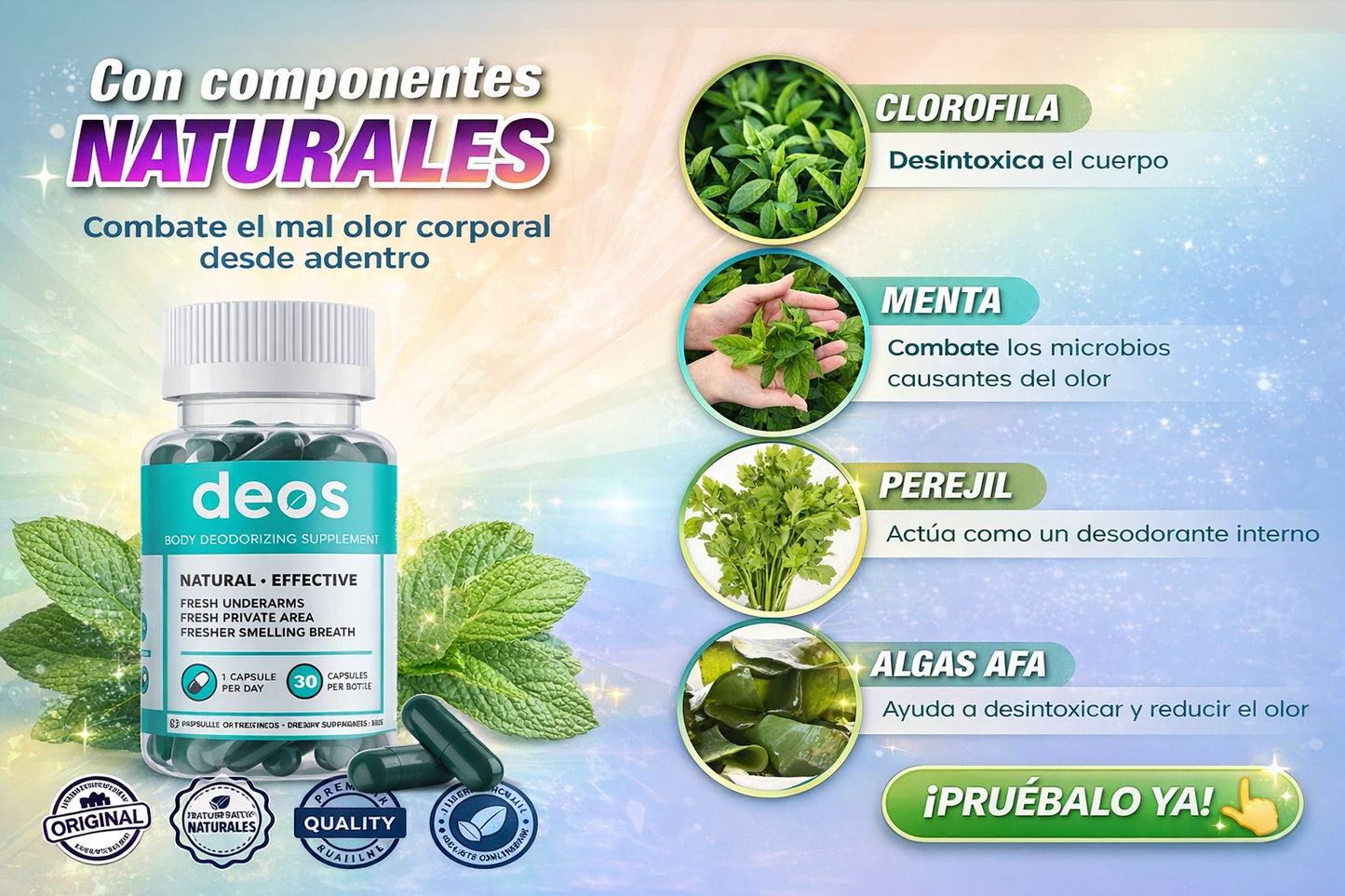 DEOS® – Suplemento Desodorante Interno Natural